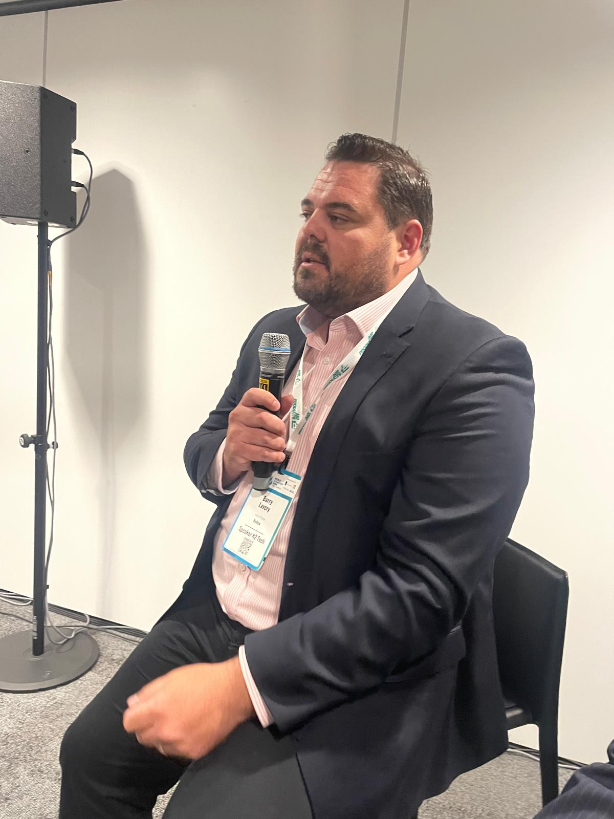 Barry Lavery, ReNew, addressing the discussion convened by Argus Media and GH2 on green and blue pricing.